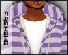 F| Striped hoodie purple