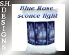 Blue Rose Light Sconce