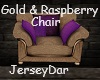 Gold & Raspberry Chair