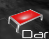 DAR Table, Red Chrome
