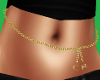 gold belly chain w inita