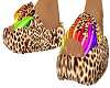 flame sandals leopard f