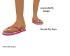 female flip flops