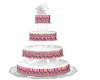 Pink&White Wedding cake