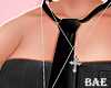 B| Tie + Cross Necklace