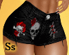 BKSKULL DENIM SHORT L SS