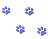 Puppy Paw Prints in Blue