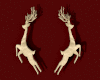 Reindeer Earrings Gold 1