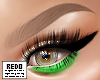 Bottom lashes; green