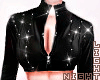 !N Leather Crop Jacket