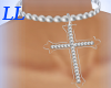 LL: Silver Beaded Cross