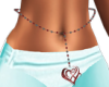 red heart belly chain
