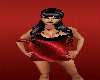 disco red-black dress
