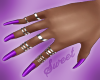 Purple Long Nails Rings