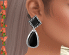 Silver Black Earring