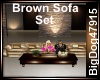 [BD] Brown Sofa Set