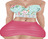 Floral Crop pink skirt