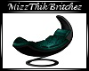 Teal/Blk Cuddle Chair
