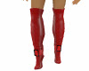 Red Long Leather Boots