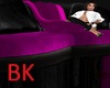 BK>Pink Leather Sofa