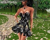 Flower Dress Black Yello