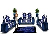 Blue Harley Couch Set