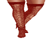 Boots red openwork