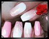 BB|Pink wht Nails Rings