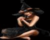 Witch with Kitten Cutout