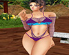 purple swim suit