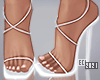 E. Strappy White Heels