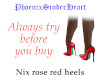 Nix rose red heels
