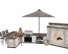 Barbeque w fireplace