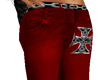 Iron Cross Red Jeans