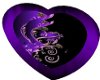 Purple Heart Shaped Rug