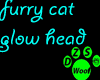 furry cat glow head