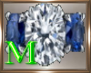 Blue Diamond Weding Ring