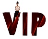 red neon vip sign 