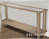 H. Glass Wood Table