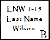 Last Name Wilson