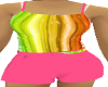 shorts rainbow & pink