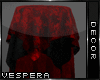 -V- Red/Blk Lace Table