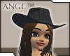 Ange Black Cowgirl Hat