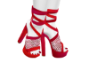RED SNOWFLAKE HEELS
