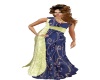 Sapphire Swirls Gown