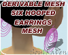 Fem 6 Hoop Earring Mesh