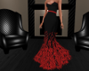 Feather Gown Red
