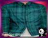 (A) Green  Flannel Top