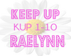 KEEP UP RaeLynn