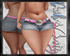 PInk Belt  Jean Shorts